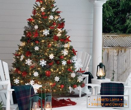 10 ideas for decorating the porch for Christmas