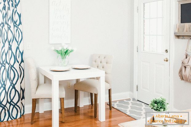 Small table in the hallway