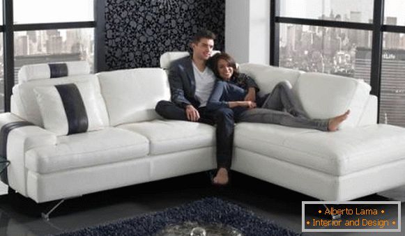 Living Room Design with Corner Sofa