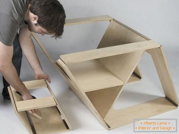Folding table and chair
