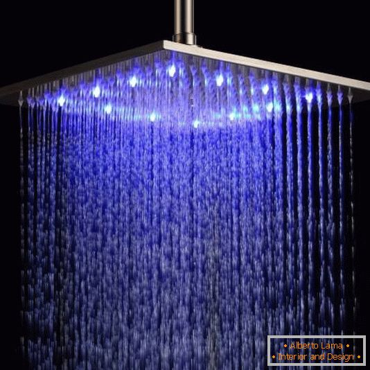Shower head with light