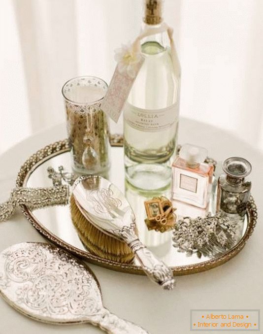Beautiful accessories on a tray