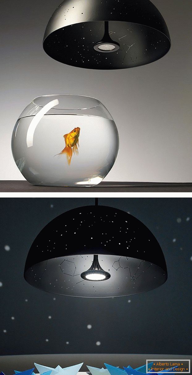 Unusual lamp with constellations