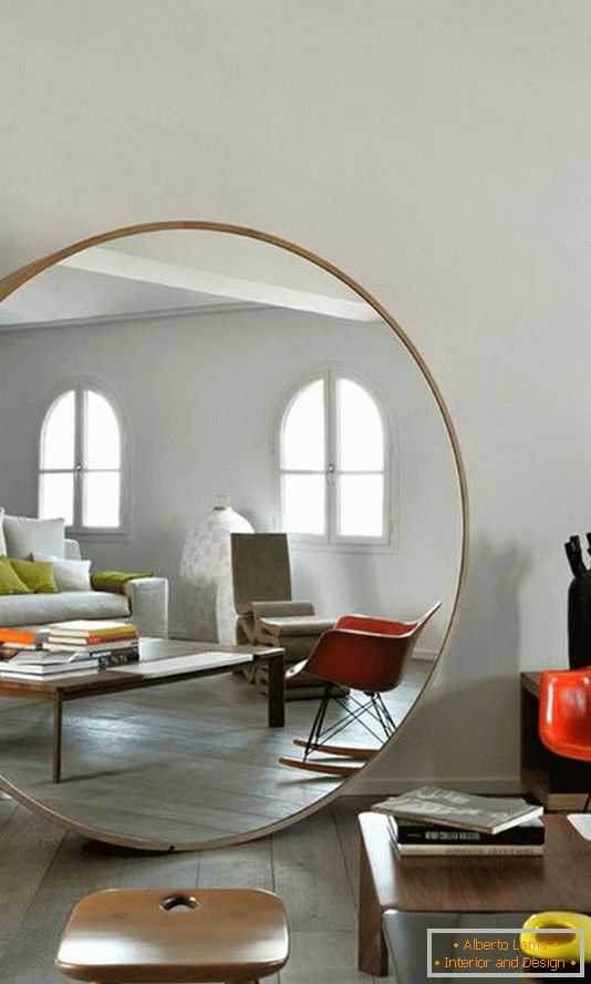 Large mirror in the living room