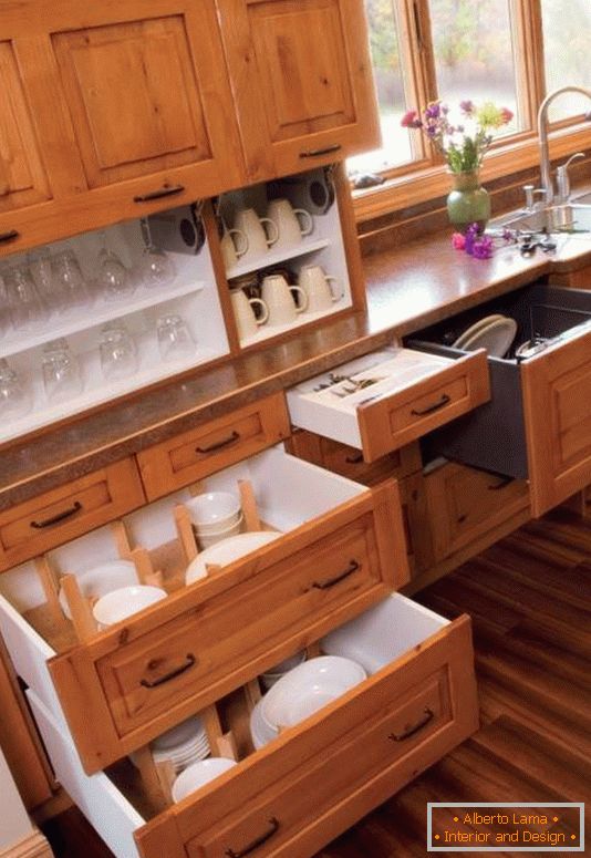 Organization of dishes in the kitchen