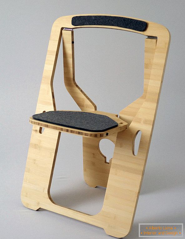 Folding chair for small rooms