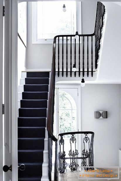 Monochrome decor of stairs
