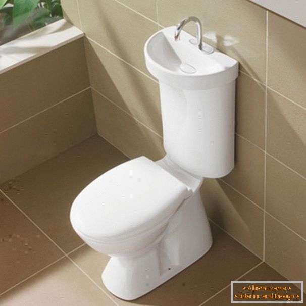 Toilet with built-in sink