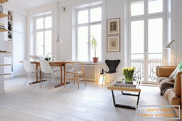 Spacious apartment in white color