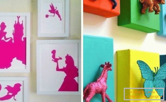 Ornaments for walls in a nursery