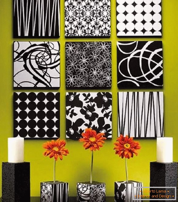 Decor black and white colors