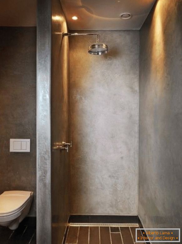 Shower with built-in lights