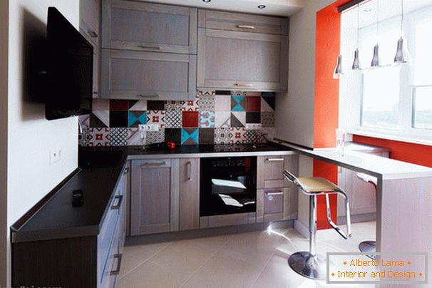 Kitchen of a small apartment in Moscow