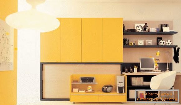 Office in yellow color