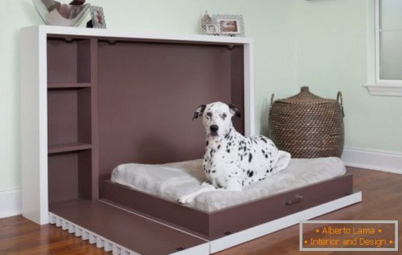 Folding bed for a dog