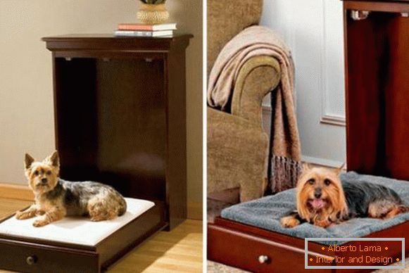 Folding bed for a dog