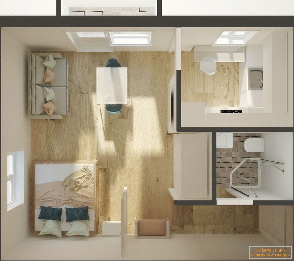 Layout of an apartment for a couple