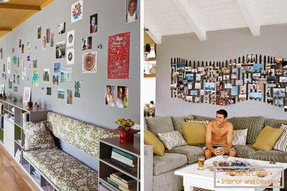 How you can decorate the wall in the room with your photos