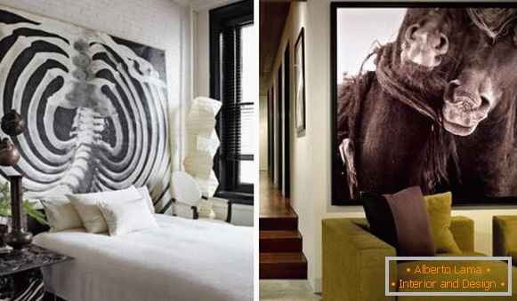 How to decorate empty interior walls with photos