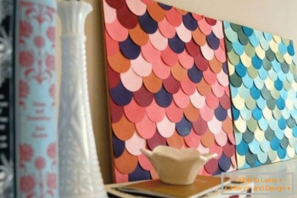 How to decorate the wall with paper crafts