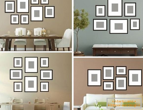 How to decorate a wall with photos with your own hands