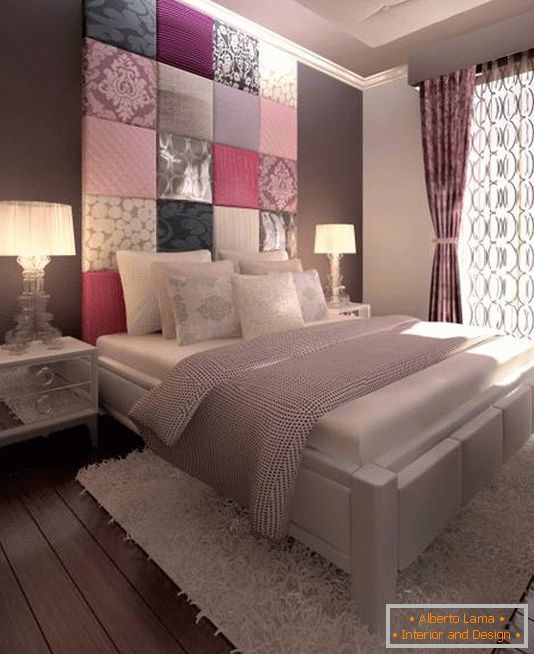 Original decor in the fashionable bedroom