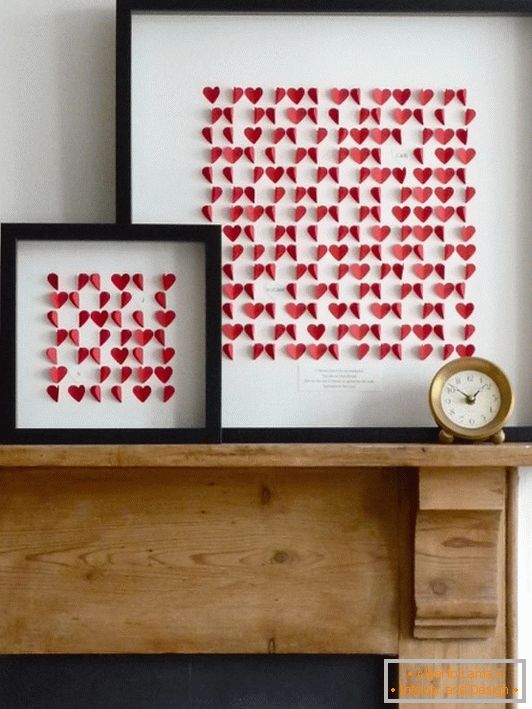 Paper decoration for Valentine's Day by own hands