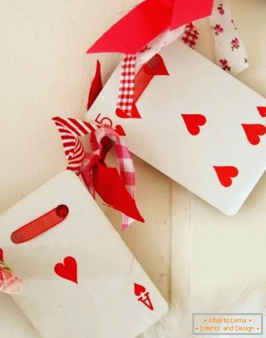 Stylish garland for home decoration on Valentine's Day