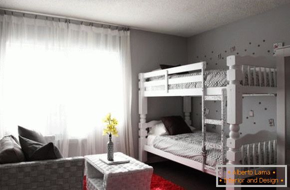 Elegant bedroom in white color