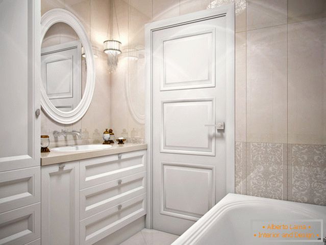 Interior design of a small bath
