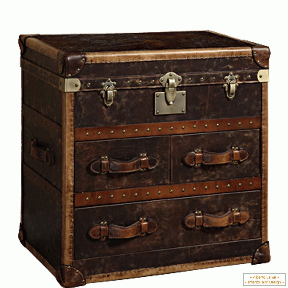 Chest of drawers in the form of a suitcase