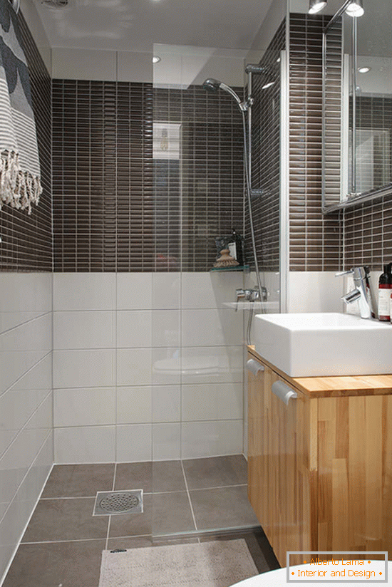 Shower cabin in the bathroom