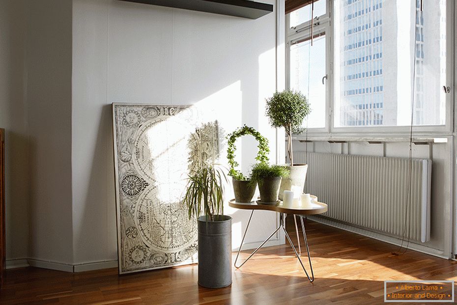 Living room of a small stylish apartment