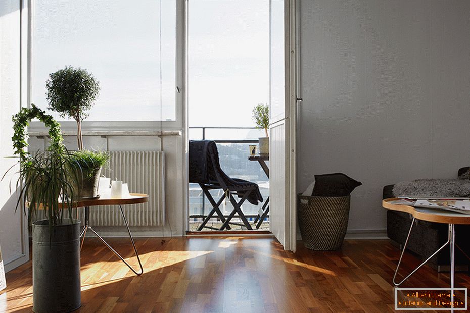 Living room of a small stylish apartment