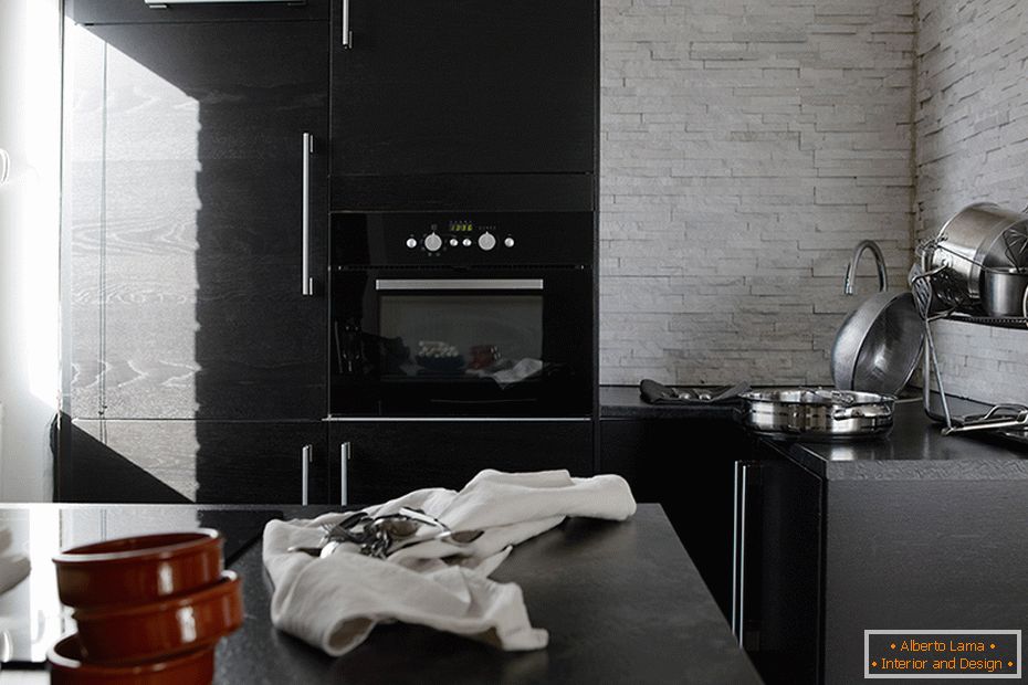 Kitchen of a small stylish apartment