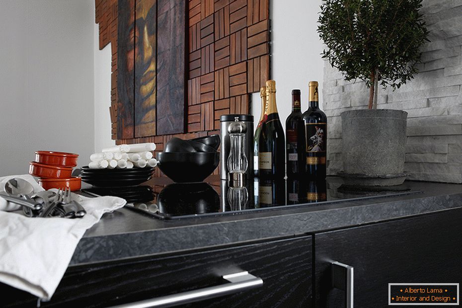 Kitchen of a small stylish apartment