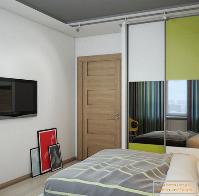 The design of a spacious one-bedroom apartment of 87 square meters