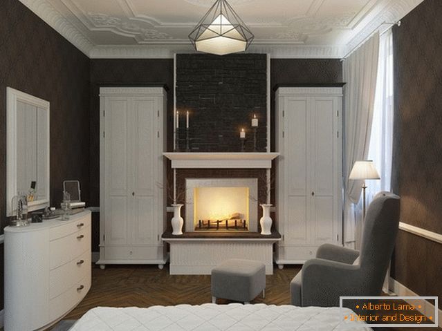 Design of a two-room apartment in modern classical style