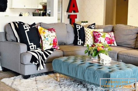 Cushions in different styles