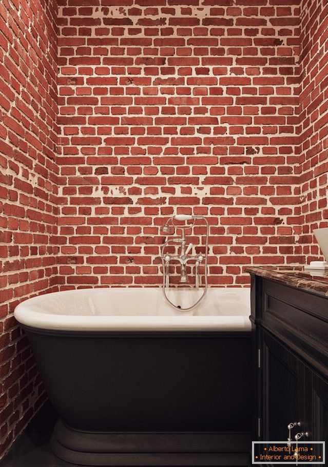 Interior of a small bathroom combined with a toilet