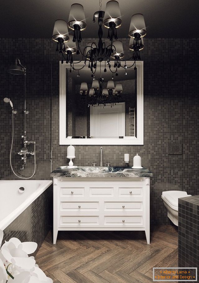 Interior of a small bathroom combined with a toilet