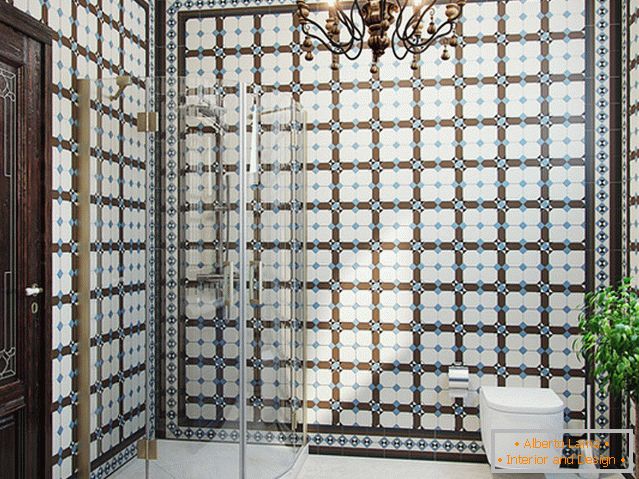 Interior of a small bathroom combined with a toilet