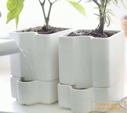 pot for plants from glazed ceramics SOTCITRON