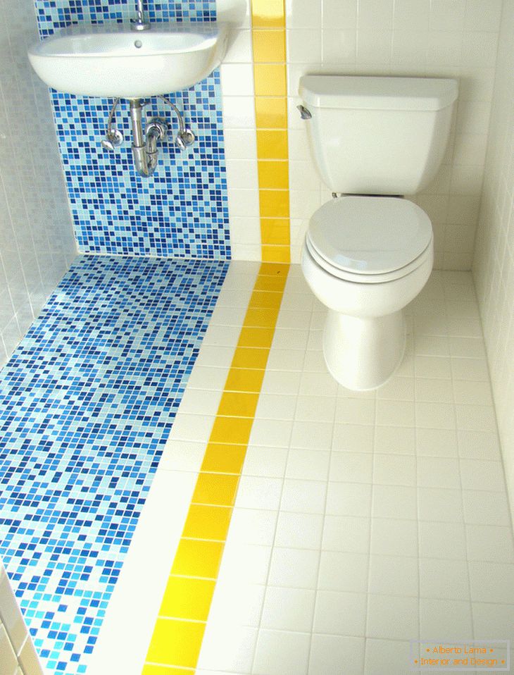 Colorful design of the bathroom