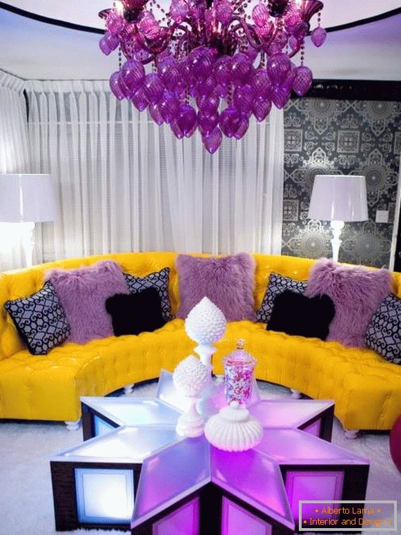 Stylish color combinations - yellow and purple