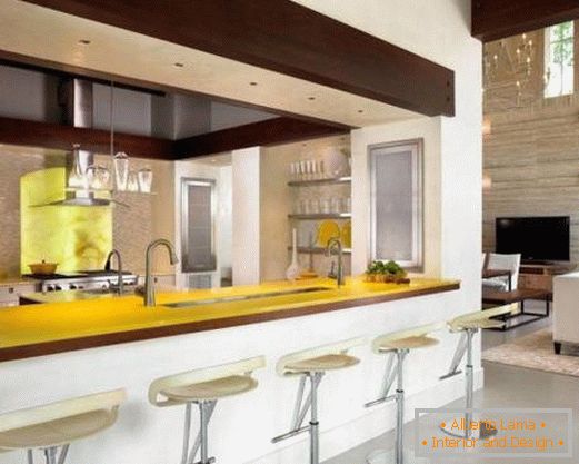 Bright bar for kitchen