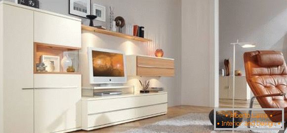 Beautiful white living room furniture in a modern style