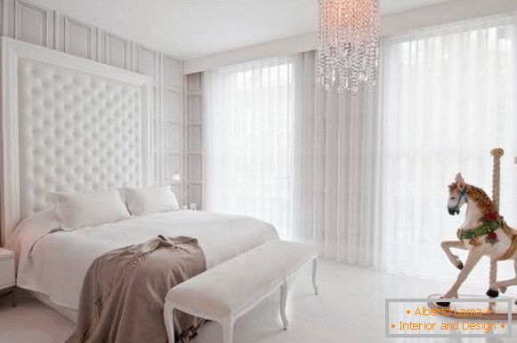 luxury white bedroom design photo