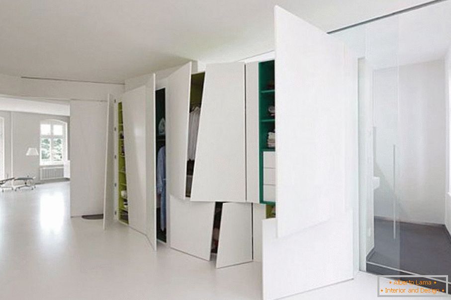 White doors in high-tech style