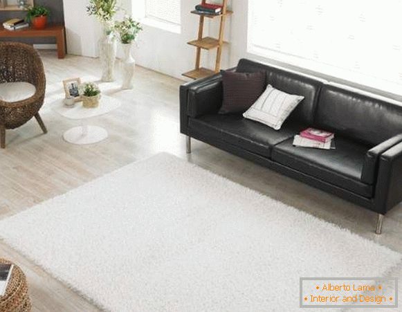 white fluffy carpet, photo 17